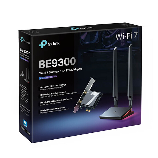 Carte réseau TP-Link Archer TBE550E - Adaptateur PCIe Wi-Fi 7 + Bluetooth - Autre vue