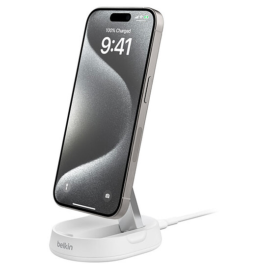Chargeur Belkin BoostCharge Pro Qi2 15W Blanc - Autre vue