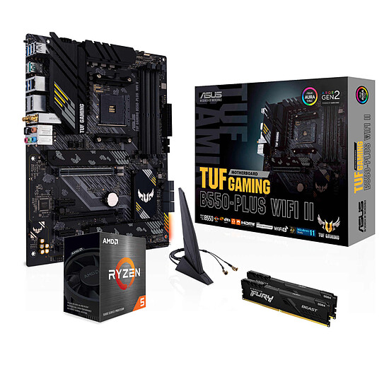 Kit upgrade PC AMD Ryzen 5 5600X + Asus B550 + RAM 16 Go 3200 MHz