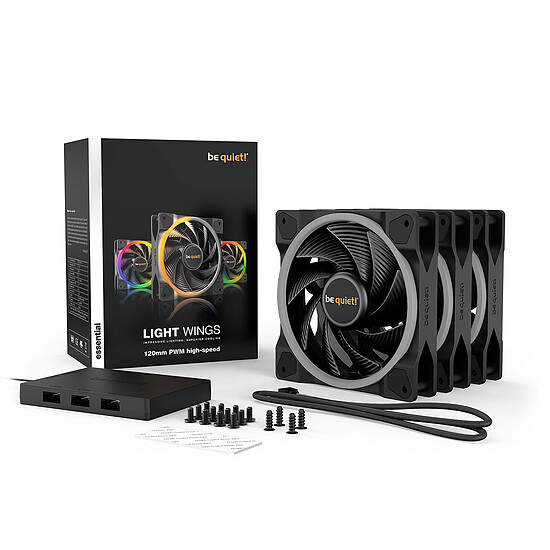 Ventilateur Boîtier be quiet! Light Wings 120 mm PWM High Speed ARGB - Pack de 3 - Autre vue