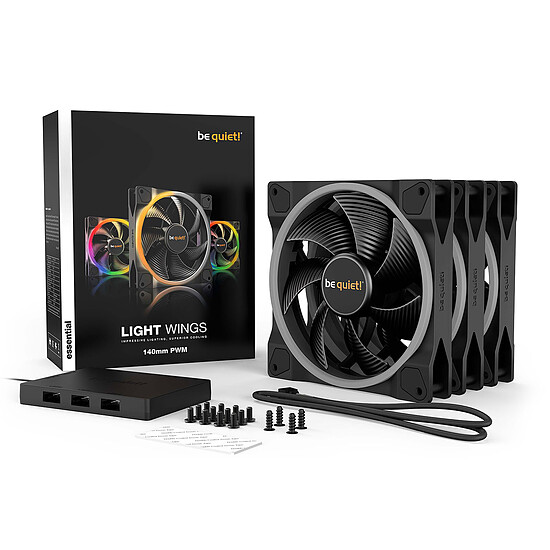 Ventilateur Boîtier be quiet! Light Wings 140 mm PWM ARGB - Pack de 3 - Autre vue