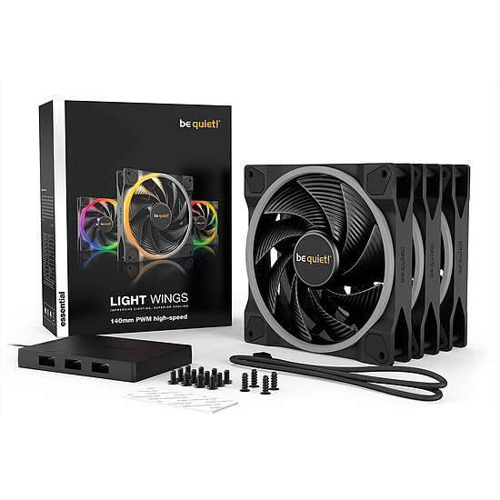Ventilateur Boîtier be quiet! Light Wings 140 mm PWM High Speed ARGB - Pack de 3 - Autre vue
