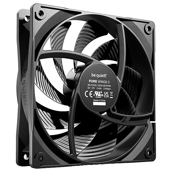 Ventilateur Boîtier be quiet! Pure Wings 3 120 mm PWM High Speed - Noir - Autre vue