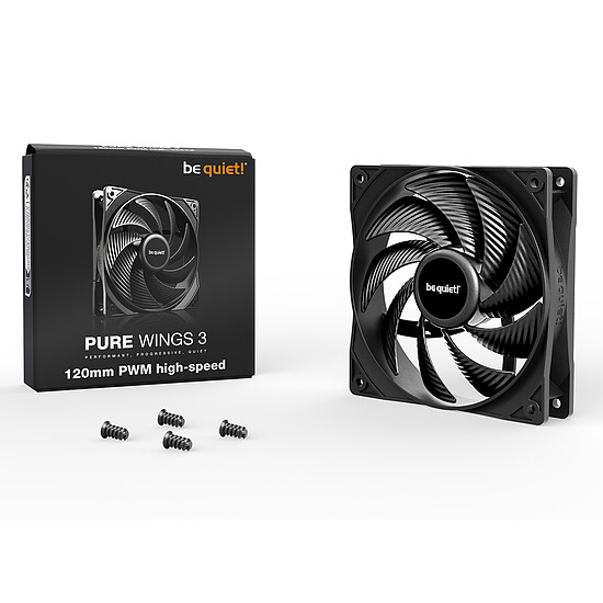 Ventilateur Boîtier be quiet! Pure Wings 3 120 mm PWM High Speed - Noir - Autre vue