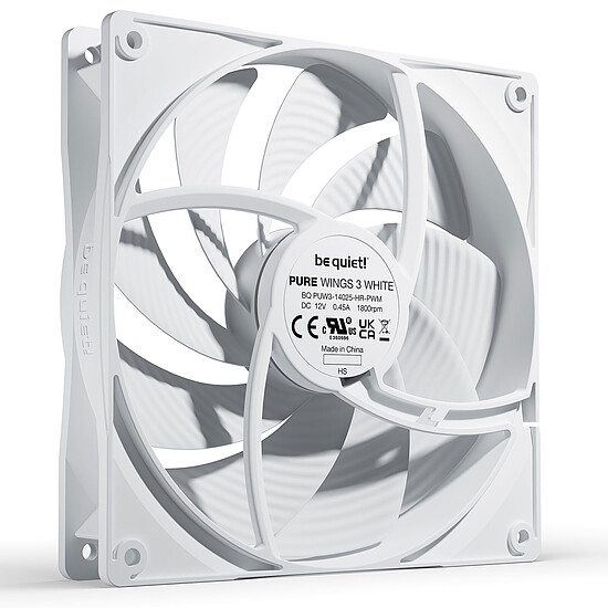 Ventilateur Boîtier be quiet! Pure Wings 3 140 mm PWM High Speed - Blanc - Autre vue