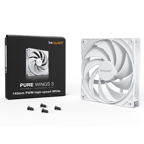 Ventilateur Boîtier be quiet! Pure Wings 3 140 mm PWM High Speed - Blanc - Autre vue