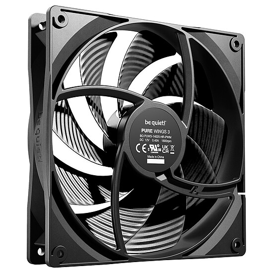 Ventilateur Boîtier be quiet! Pure Wings 3 140 mm PWM High Speed - Noir - Autre vue