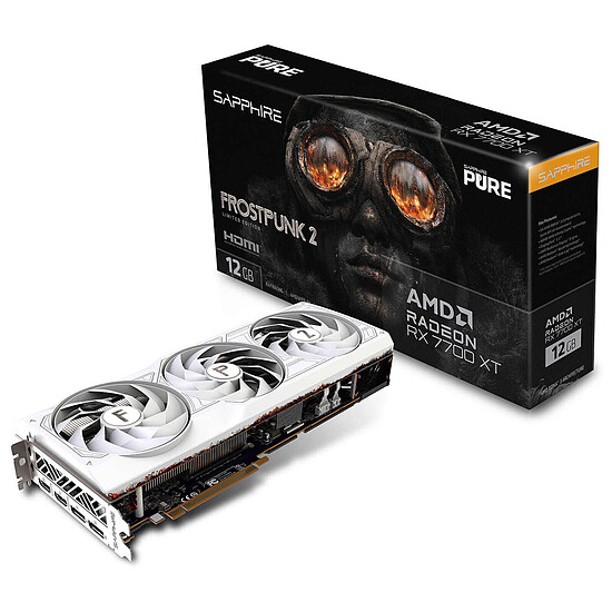 Carte graphique Sapphire PURE AMD Radeon RX 7700 XT Frostpunk 2 Edition