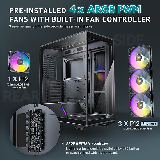 Boîtier PC Antec C3 ARGB - Noir - Autre vue