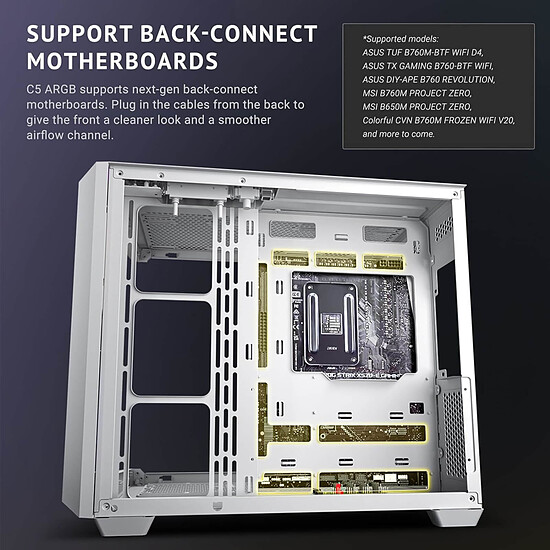 Boîtier PC Antec C5 ARGB - Blanc - Autre vue