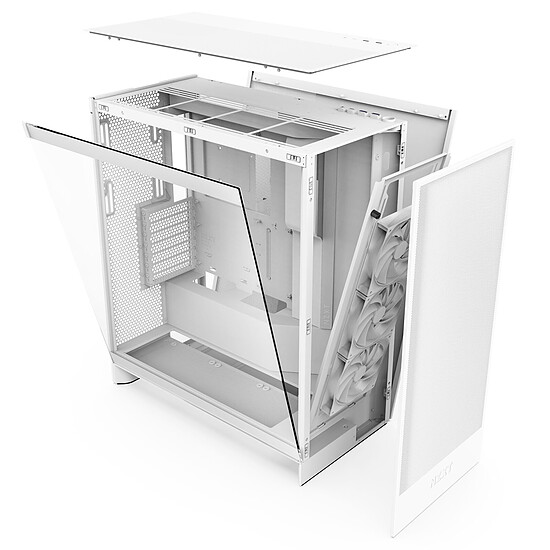 Boîtier PC NZXT H7 Flow RGB (2024) - Blanc - Autre vue