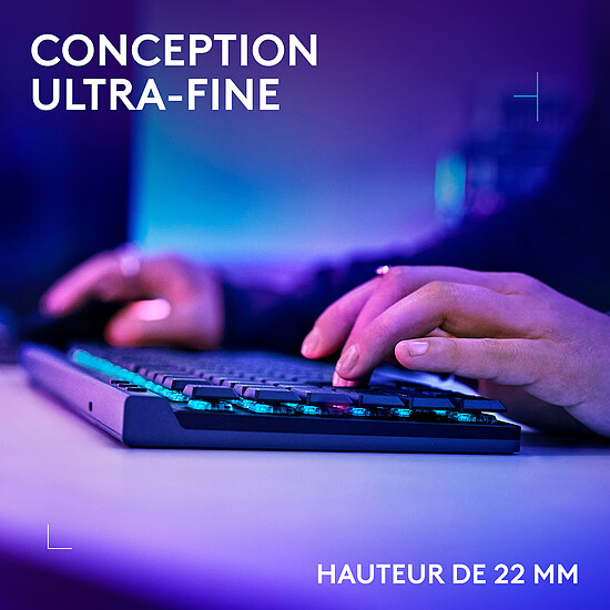 Clavier PC Logitech G G515 Lightspeed TKL - GL Tactile - Noir - Autre vue