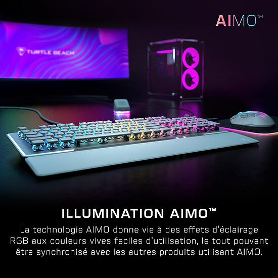 Clavier PC Turtle Beach Vulcan II Linear - Titan II Red - Blanc - Autre vue