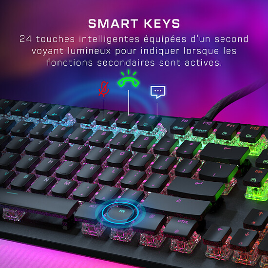 Clavier PC Turtle Beach Vulcan II Max Linear - Titan II Optical Red - Noir - Autre vue