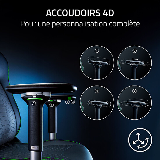 Fauteuil gamer Razer Iskur V2 - Noir  - Autre vue