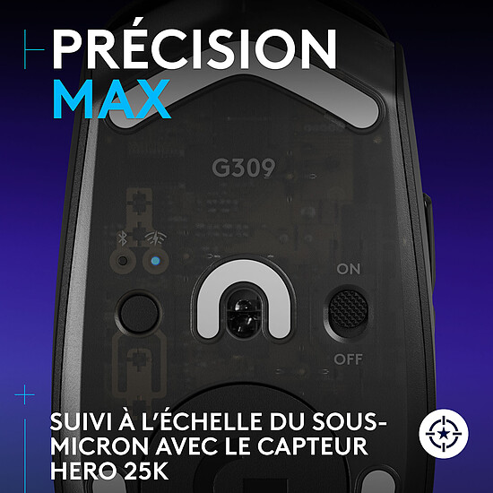 Souris PC Logitech G G309 Lightspeed - Noir - Autre vue