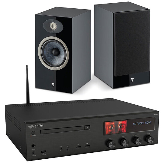 Mini-chaine Taga Harmony HTR-1500CD Noir + Focal Theva N°1 Noir