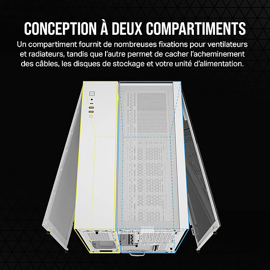Boîtier PC Corsair 2500X - Blanc/Aluminium - Autre vue