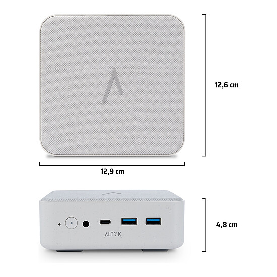 PC de bureau Altyk - Le Petit PC - P2-N10016-N05 +  écran WQHD AQ27 Starter Pack - Autre vue