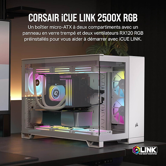 Boîtier PC Corsair 2500X iCUE LINK RGB - Noir - Autre vue