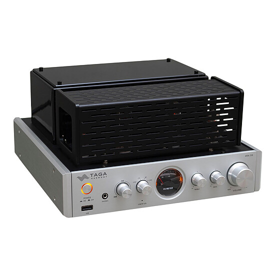 Mini-chaine Taga Harmony HTA-25B Argent + Davis Acoustics Ariane 1 Noyer - Autre vue