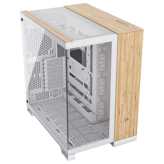Boîtier PC Corsair 6500X - Blanc/Bambou