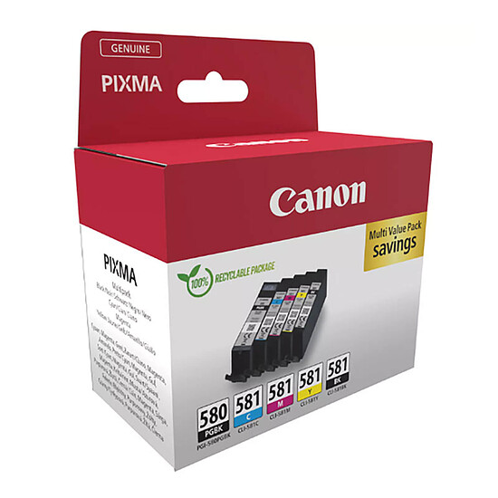 Cartouche d'encre Canon PGI-580BK/CLI-581 - Multipack - Autre vue