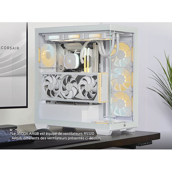 Boîtier PC Corsair 3500X ARGB - Blanc - Occasion - Autre vue
