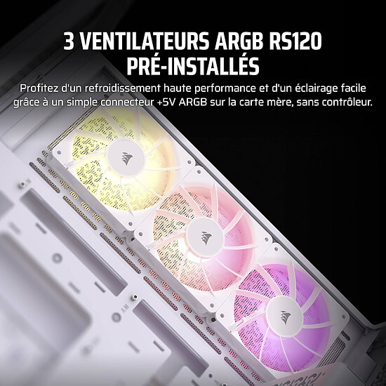 Boîtier PC Corsair 3500X ARGB - Blanc - Occasion - Autre vue
