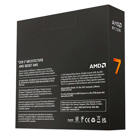 AMD Ryzen 7 9700X - Processeur AMD sur Materiel.net