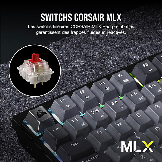 Clavier PC Corsair K65 Plus Wireless - Corsair MLX Red - Autre vue