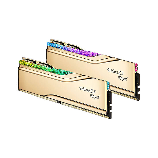 Mémoire RAM G.Skill Trident Z5 Royal Or - 2 x 16 Go (32 Go) - DDR5 6400 MHz - CL30 - Autre vue