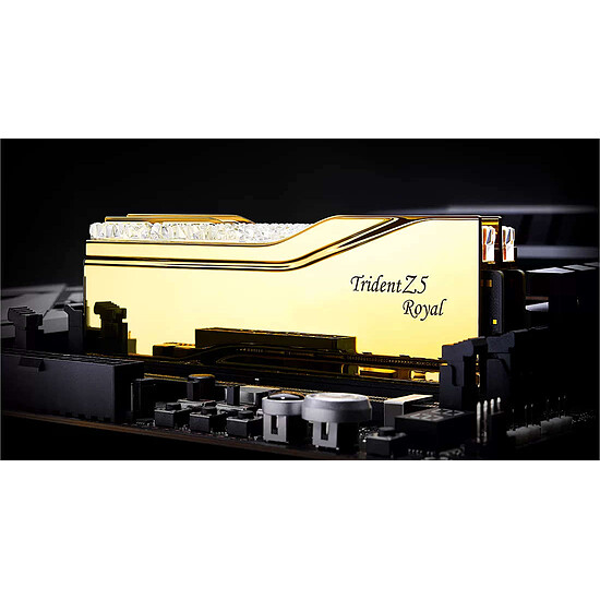 Mémoire RAM G.Skill Trident Z5 Royal Or - 2 x 16 Go (32 Go) - DDR5 6400 MHz - CL30 - Autre vue
