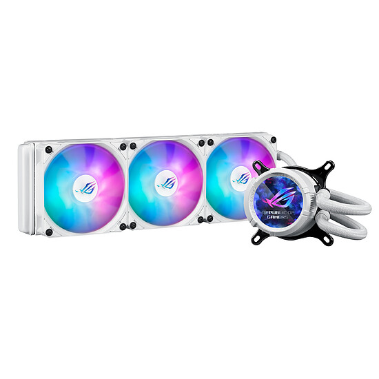 Watercooling AIO Asus ROG Strix LC III 360 ARGB LCD - Blanc - Autre vue