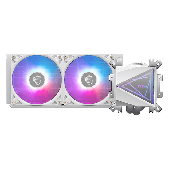 Watercooling AIO MSI MAG CORELIQUID I240 - Blanc + Offset Kit LGA1851 - Autre vue