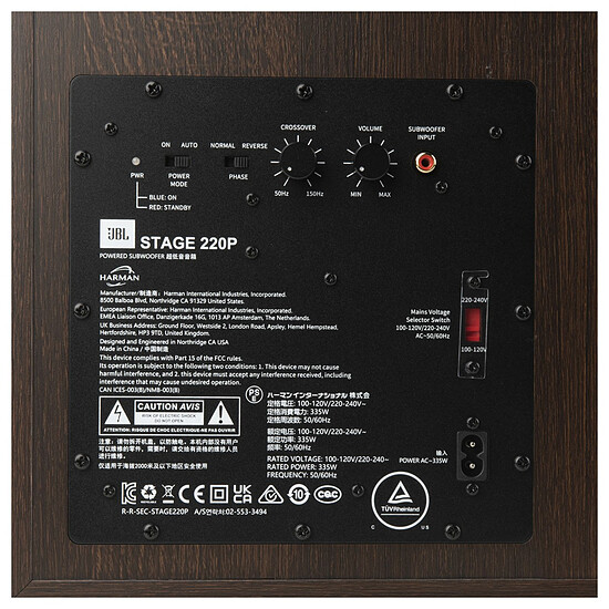 Subwoofer / Caisson de basses JBL 220P Stage 2 Espresso - Autre vue