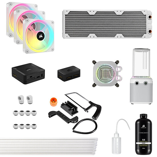 Watercooling Custom Corsair Hydro X Series iCUE LINK XH405i RGB - Blanc