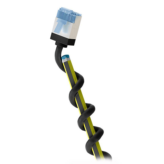 Câble RJ45 Goobay Câble RJ45 Slim Cat 6a U/FTP  - 15 m - Noir - Autre vue