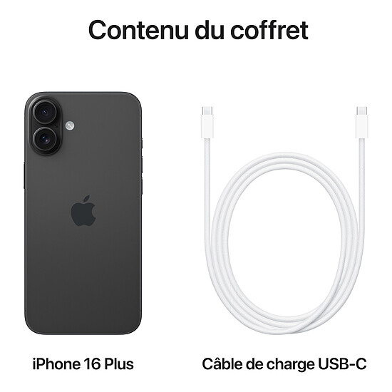 Smartphone reconditionné Apple iPhone 16 Plus Noir - 256 Go · Reconditionné - Autre vue