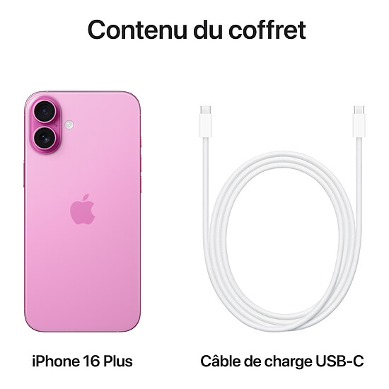 Smartphone reconditionné Apple iPhone 16 Plus Rose - 512 Go · Reconditionné - Autre vue