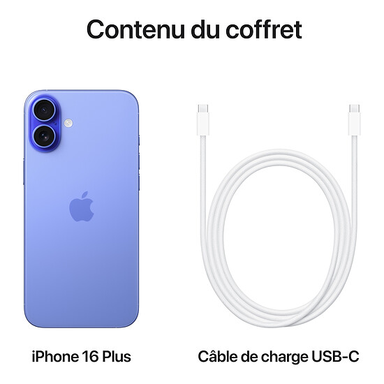 Smartphone reconditionné Apple iPhone 16 Plus Outremer - 256 Go · Reconditionné - Autre vue