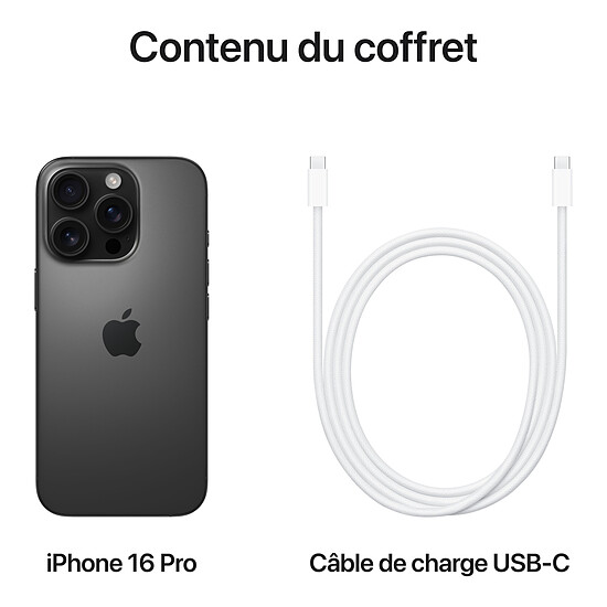 Smartphone reconditionné Apple iPhone 16 Pro (Titane noir) - 512 Go · Reconditionné - Autre vue