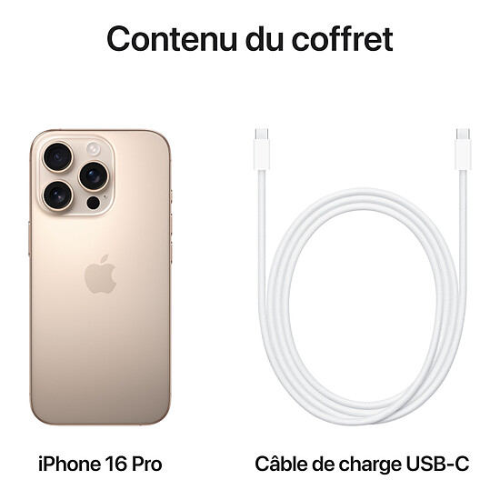 Smartphone reconditionné Apple iPhone 16 Pro (Titane sable) - 1 To · Reconditionné - Autre vue