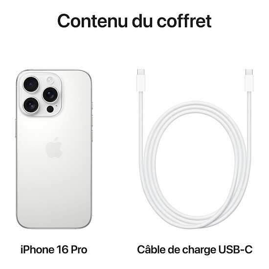 Smartphone reconditionné Apple iPhone 16 Pro (Titane blanc) - 512 Go · Reconditionné - Autre vue