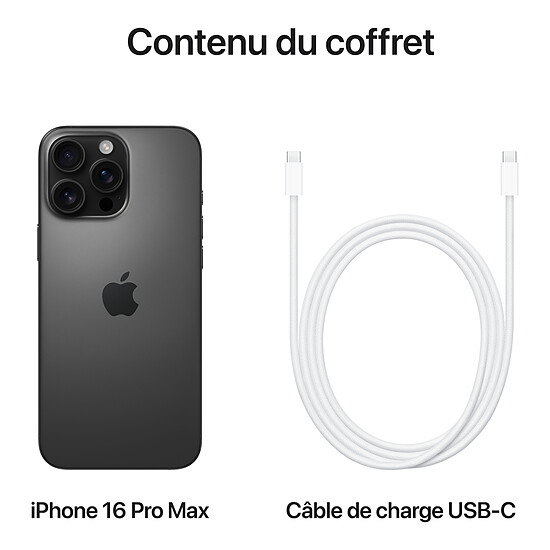 Smartphone reconditionné Apple iPhone 16 Pro Max (Titane noir) - 1 To · Reconditionné - Autre vue