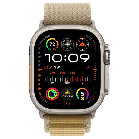 Montre connectée Apple Watch Ultra 2 GPS + Cellular 49 mm - Titane Naturel - Bracelet Alpine Sahara M - Autre vue
