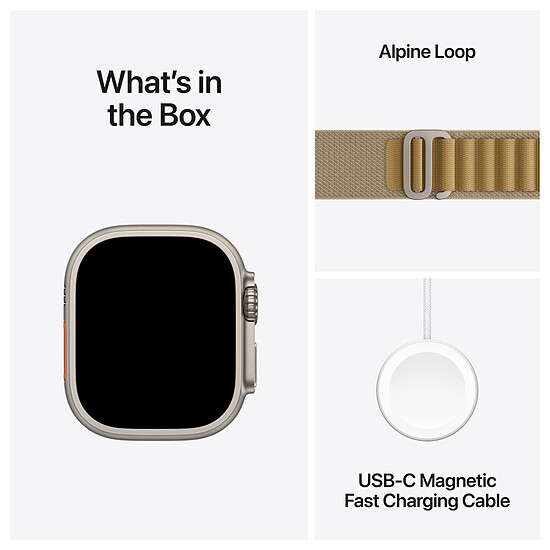Montre connectée Apple Watch Ultra 2 GPS + Cellular 49 mm - Titane Naturel - Bracelet Alpine Sahara M - Autre vue