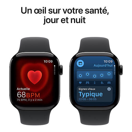 Montre connectée Apple Watch Series 10 GPS - Aluminium Rose Or - Bracelet Sport Rose Tendre - 42 mm - Taille S/M - Autre vue