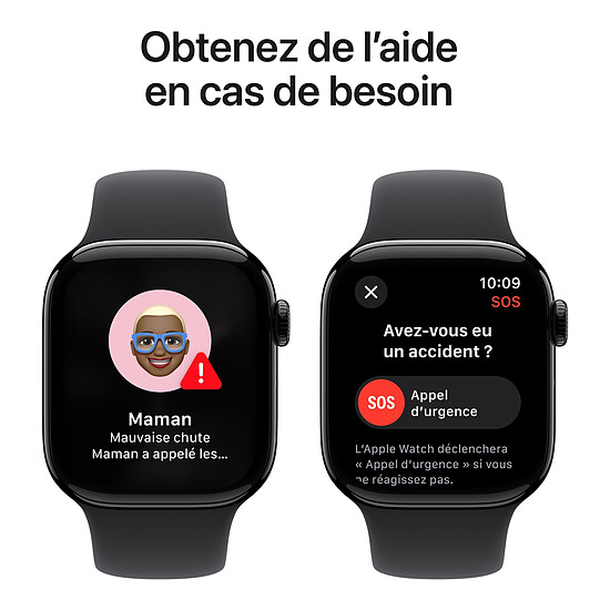 Montre connectée Apple Watch Series 10 GPS - Aluminium Rose Or - Bracelet Sport Rose Tendre - 42 mm - Taille S/M - Autre vue
