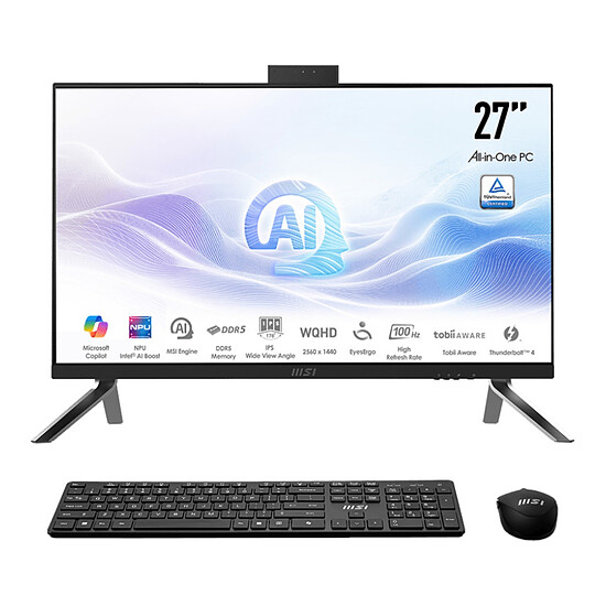 PC de bureau MSI Modern AM273Q AI 1UM-250FR - Windows 11 Pro - Autre vue